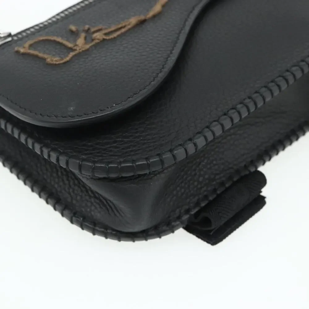 Dior Leather Saddle Arm Pouch Cactus Jack Black